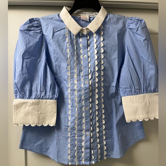 Gretchen Scott RICK RACK ROCK BLOUSE-NWT-size XL - Picture 5 of 7